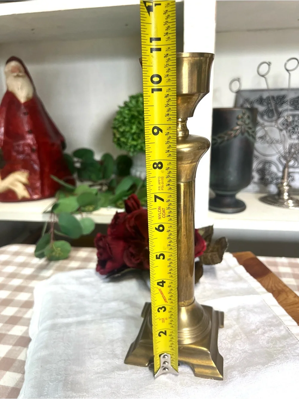 Vintage brass candlestick holder